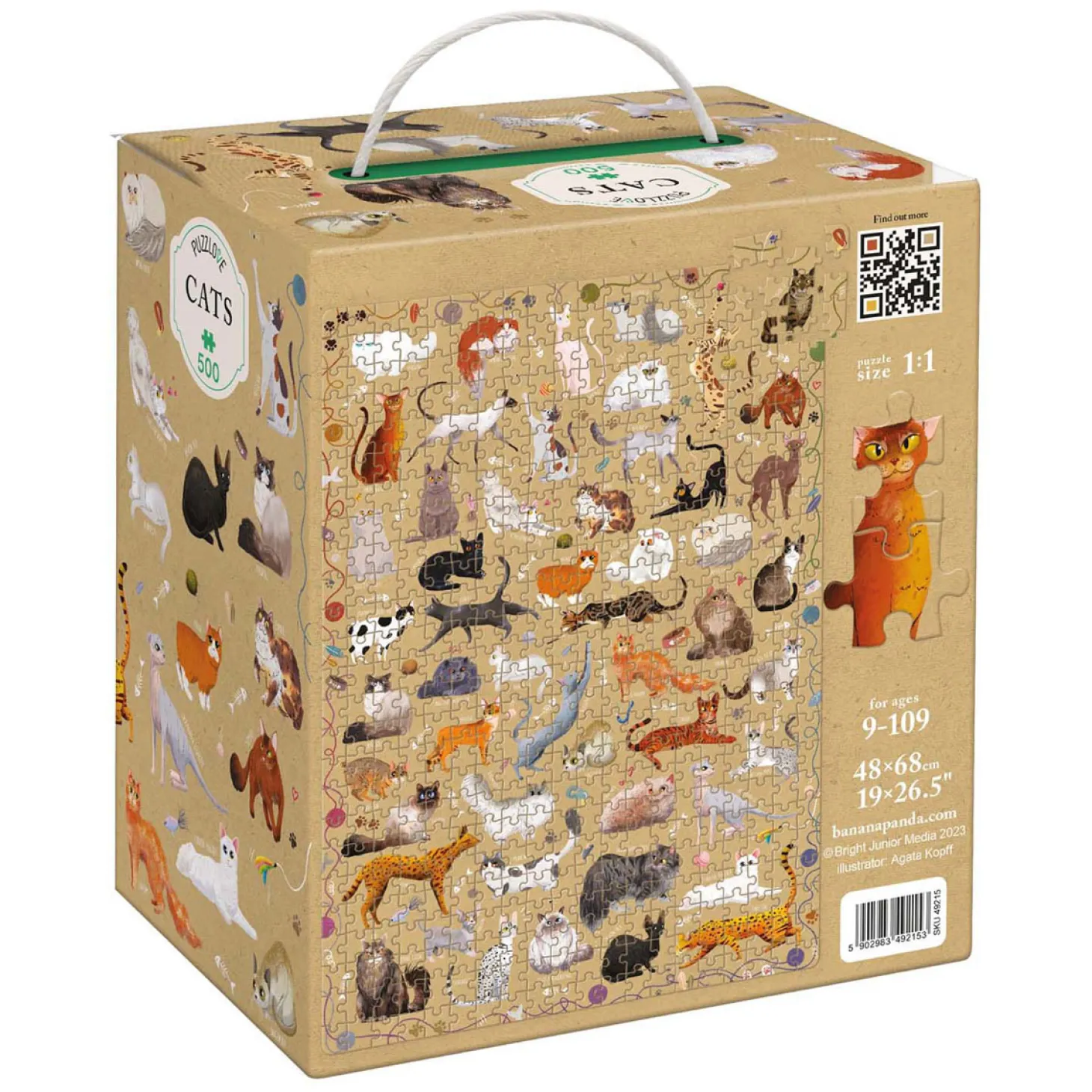 Banana Panda - Puzzlove Katten - 500st.