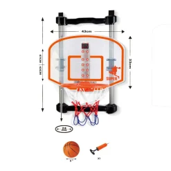 Basketbalbord Deurhanger met Teller