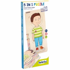 Beleduc Houten Lagenpuzzel Jongen - 5 Lagen