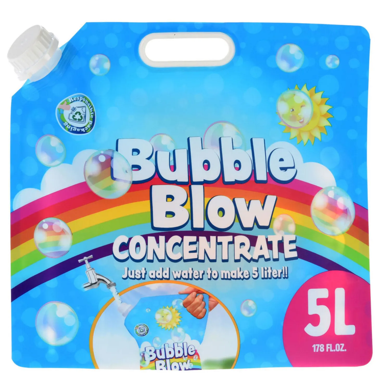 Bellenblaas Geconcentreerd Mengen met Water Zak, 5 Liter