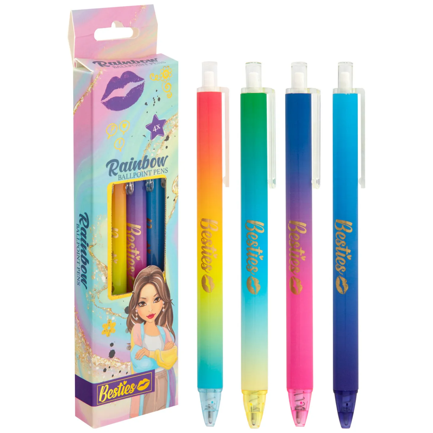 Besties Balpen, 4st.