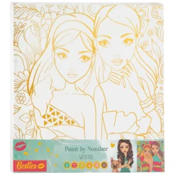 Besties Canvas Schilderen op Nummer, 30x30cm