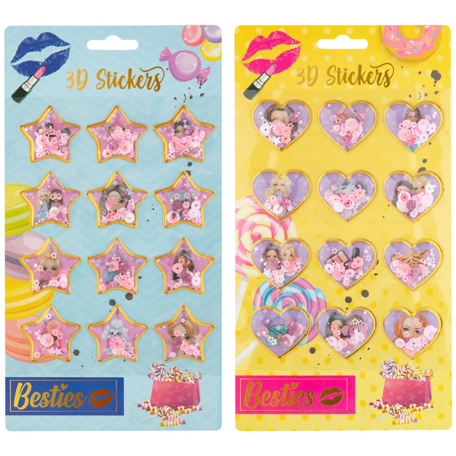 Besties 3D stickervel