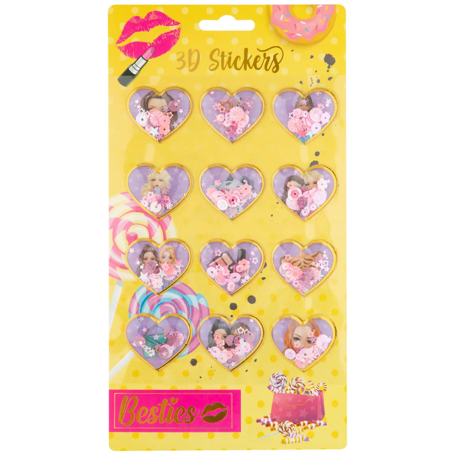 Besties 3D stickervel