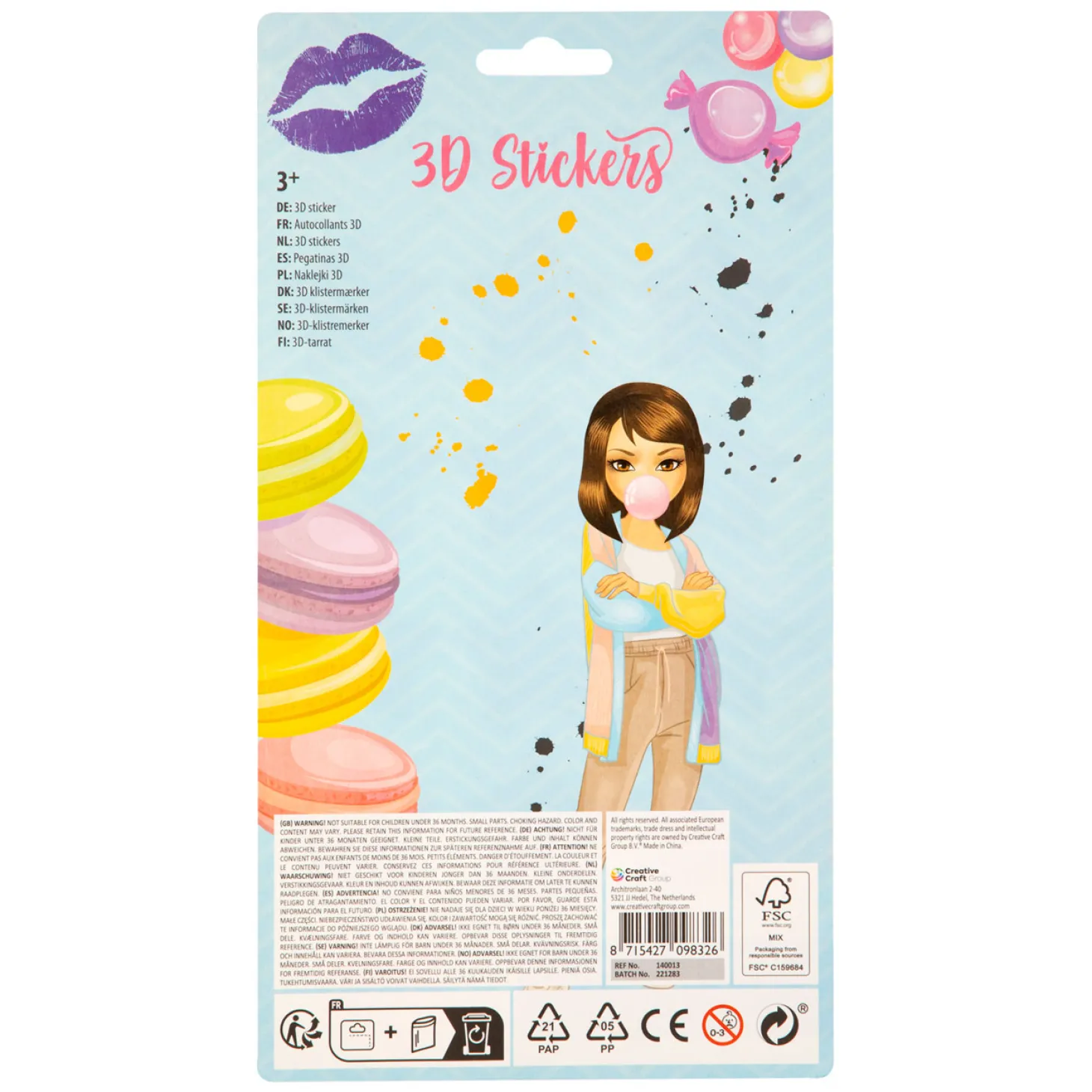 Besties 3D stickervel