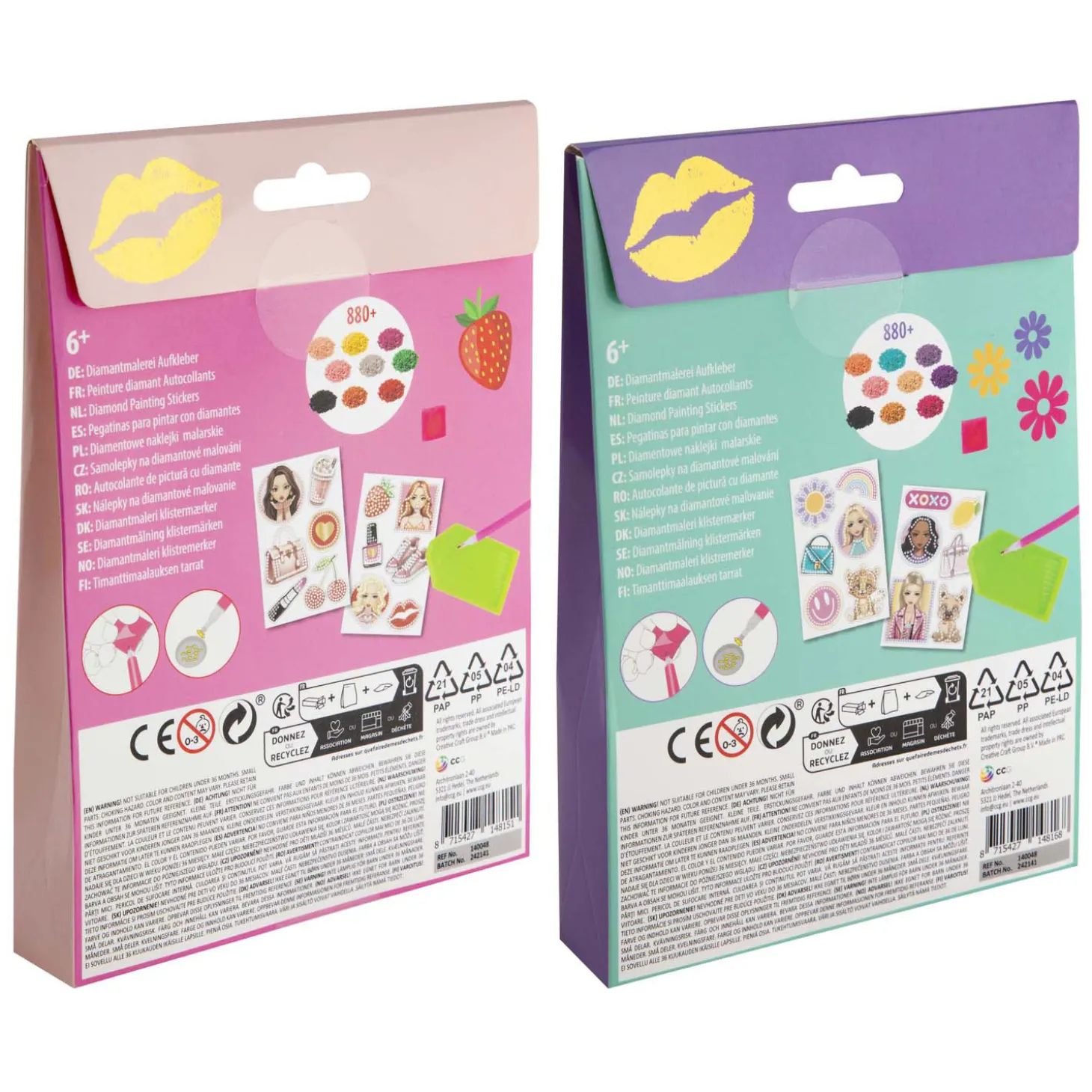 Besties Diamond Painting Stickers, 12dlg.