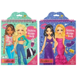 Besties Fashion Design Kleur- en Stickerboek met Stencils