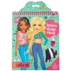 Besties Fashion Design Kleur- en Stickerboek met Stencils