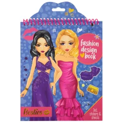 Besties Fashion Design Kleur- en Stickerboek met Stencils