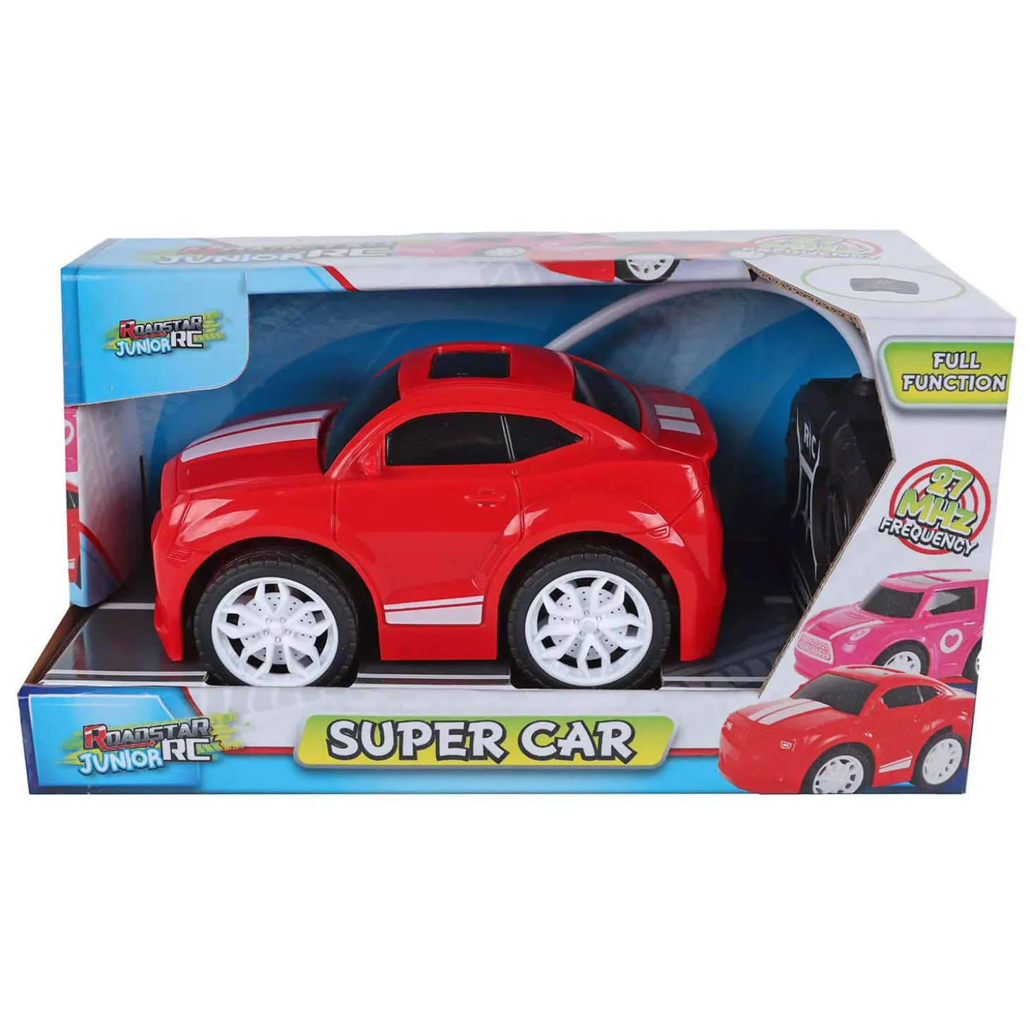 Bestuurbare Auto Roadstar RC Rood 27Mhz, 13,5cm