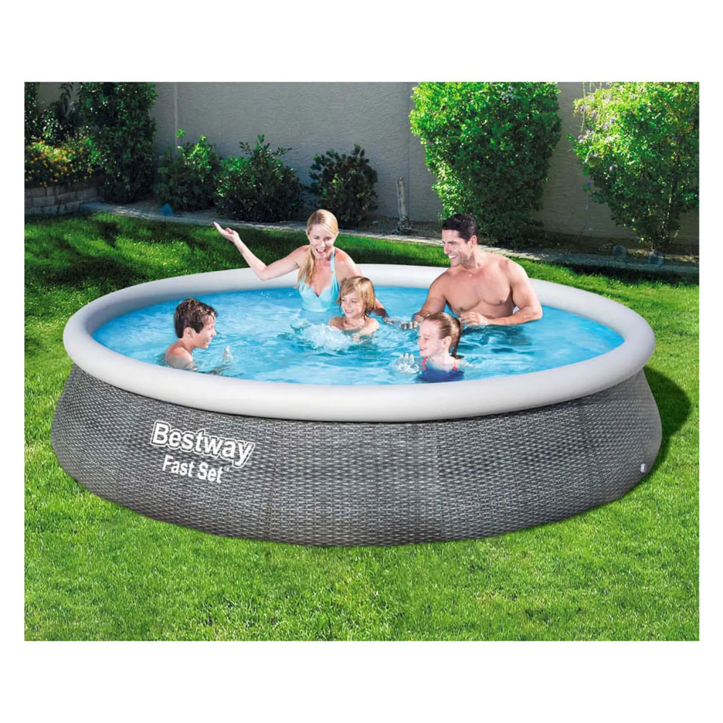 Bestway Zwembad Fast Set Set Rond Rotan, 396cm