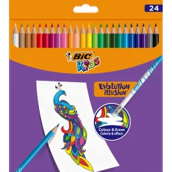 BIC Kids Evolution Uitgumbare Kleurpotloden, 24st.