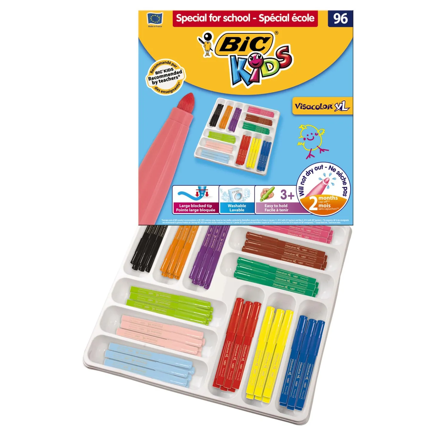 BIC Kids Visacolor XL, 96st.