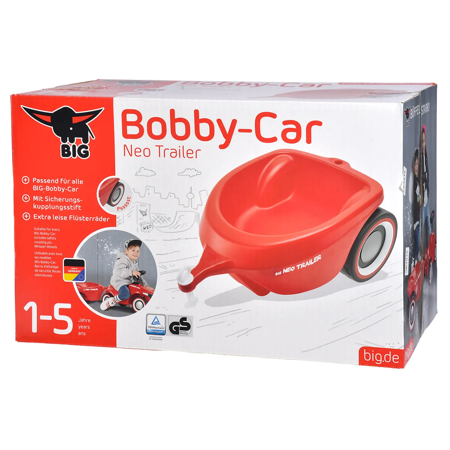 BIG Bobby Car Neo Trailer - Rood