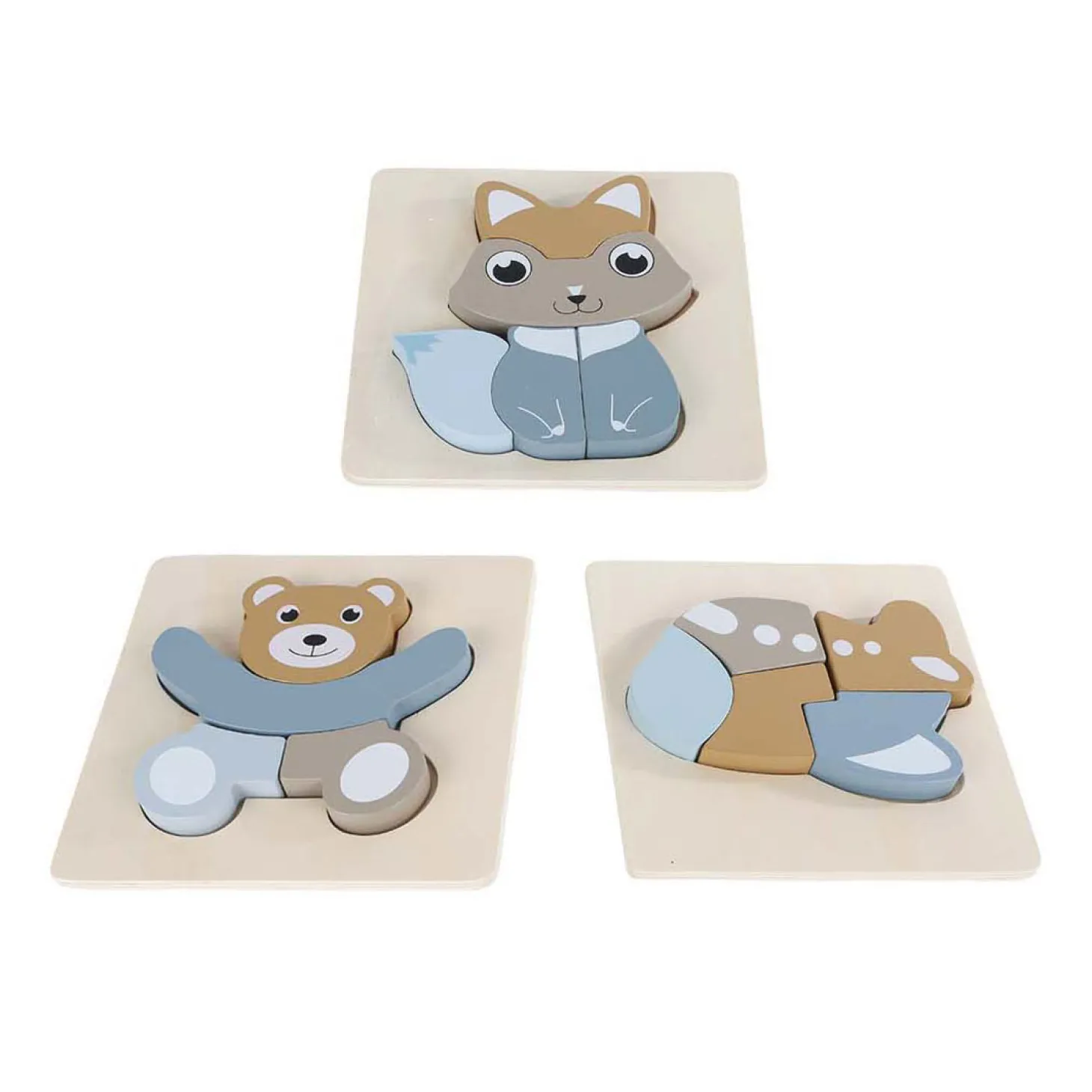 Big Tree Puzzel Hout Dieren FSC, 5st.