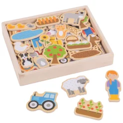 Bigjigs Boerderij Magneten, 35dlg.