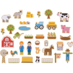 Bigjigs Boerderij Magneten, 35dlg.