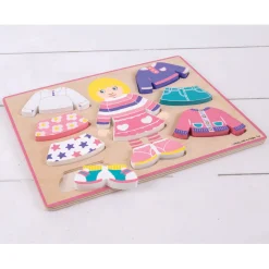 Bigjigs Houten Aankleedpuzzel Meisje, 10st.