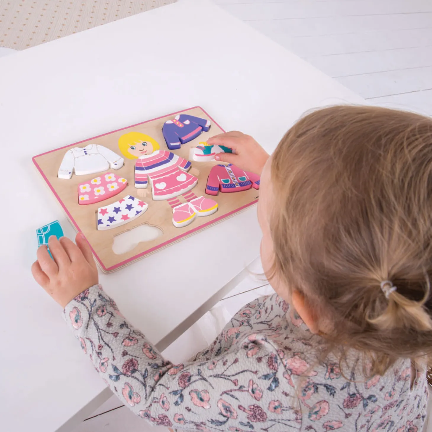 Bigjigs Houten Aankleedpuzzel Meisje, 10st.