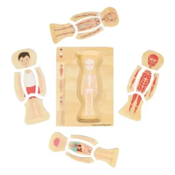 Bigjigs Houten Anatomiepuzzel - Jongen, 26st.