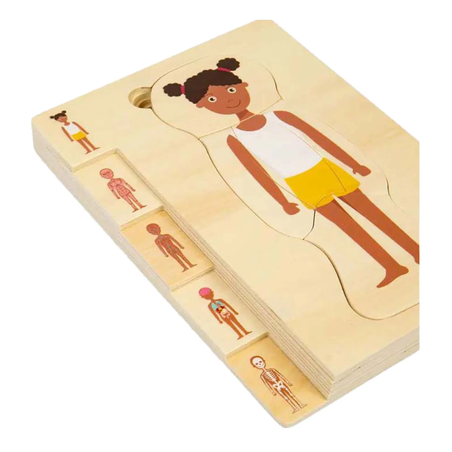 Bigjigs Houten Anatomiepuzzel - Meisje, 26st.