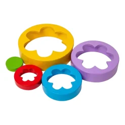 Bigjigs Houten Bloementoren, 5dlg.