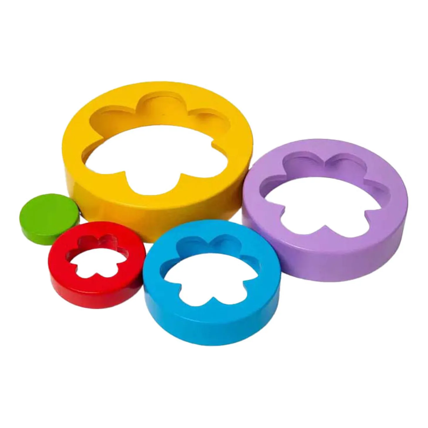 Bigjigs Houten Bloementoren, 5dlg.