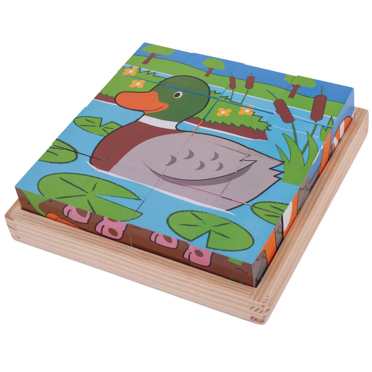 Bigjigs Houten Blokpuzzel Boerderijdieren