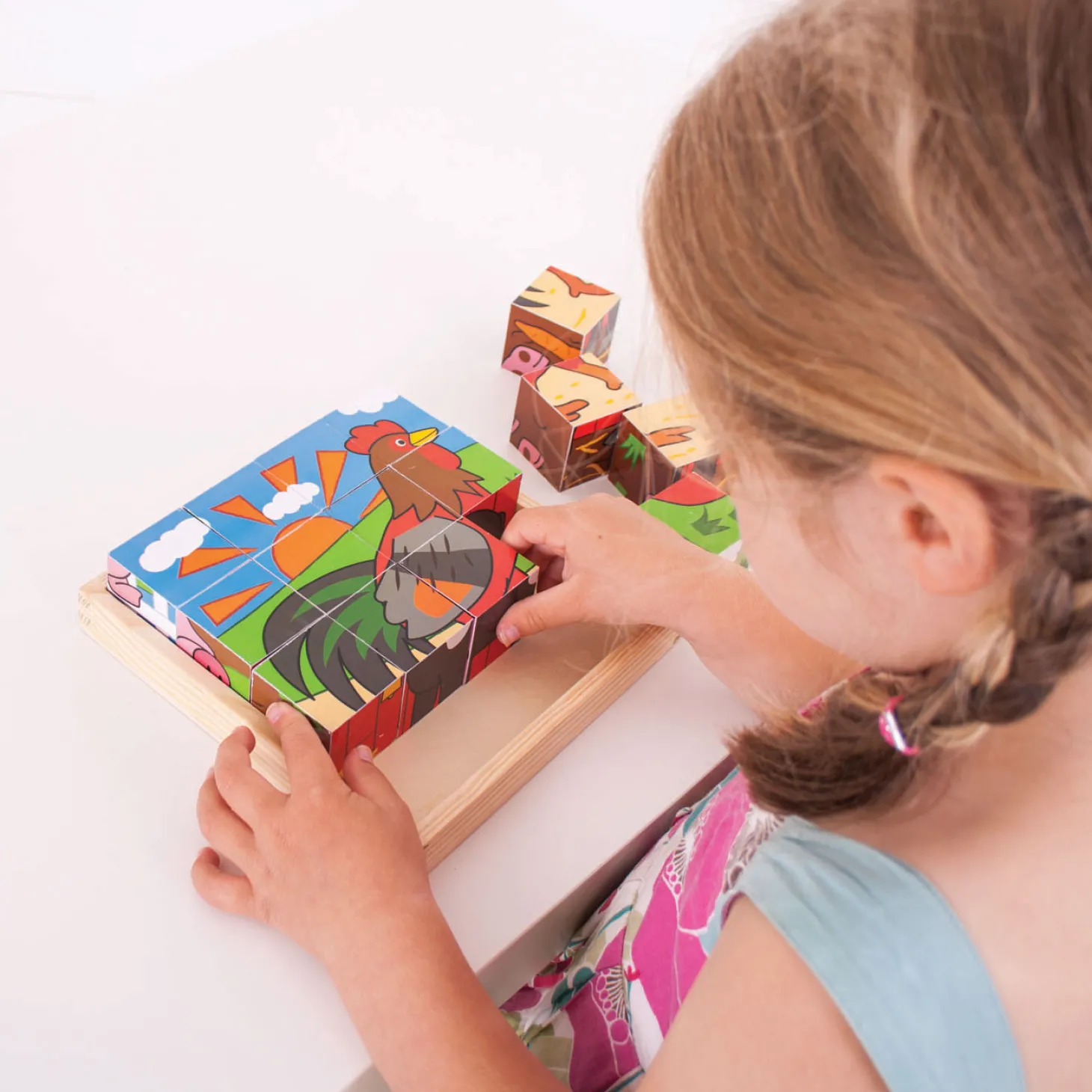 Bigjigs Houten Blokpuzzel Boerderijdieren