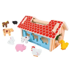 Bigjigs Houten Boerderij Vorm Sorteerbox