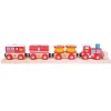 Bigjigs Houten Brandweertrein