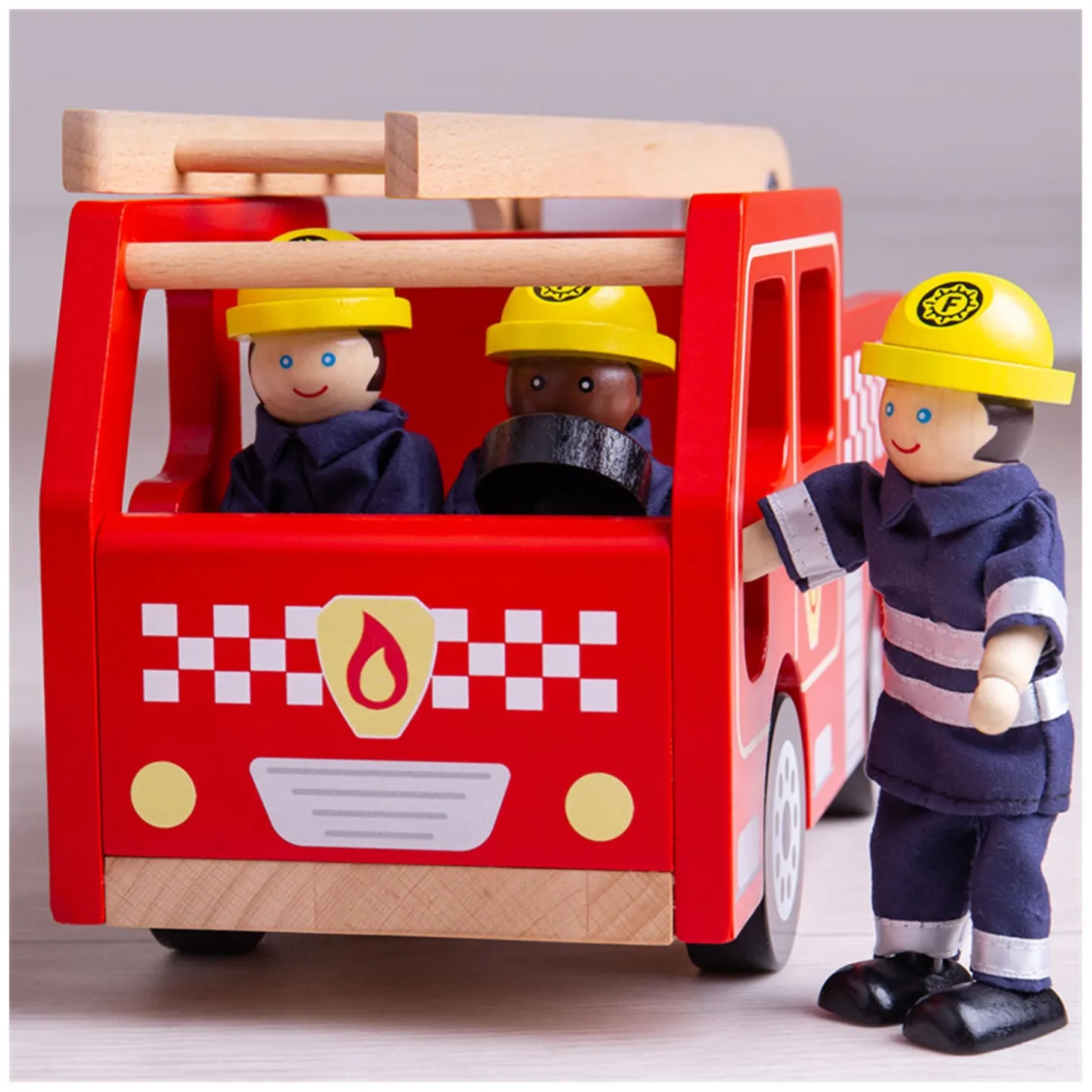 Bigjigs Houten Brandweerwagen