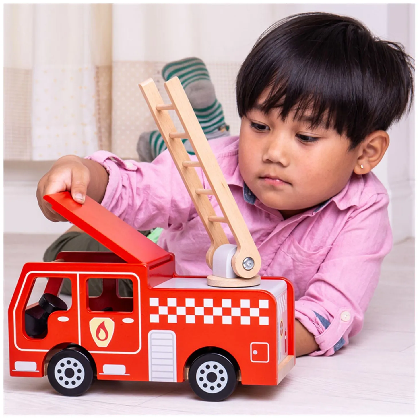 Bigjigs Houten Brandweerwagen