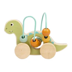 Bigjigs Houten Duwfiguur Diplodocus met Kralenframe