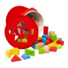 Bigjigs Houten Gekleurde Bouwstenen, 80dlg.