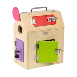 Bigjigs Houten Huis met Sloten en Grendels, 5dlg.