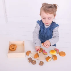 Bigjigs Houten Kistje met Snijbrood, 17dlg.