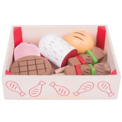 Bigjigs Houten Kistje met Vleeswaren, 9 dlg.