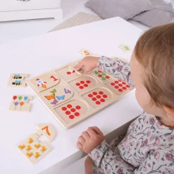 Bigjigs Houten Leerpuzzel Getallen, 18dlg.