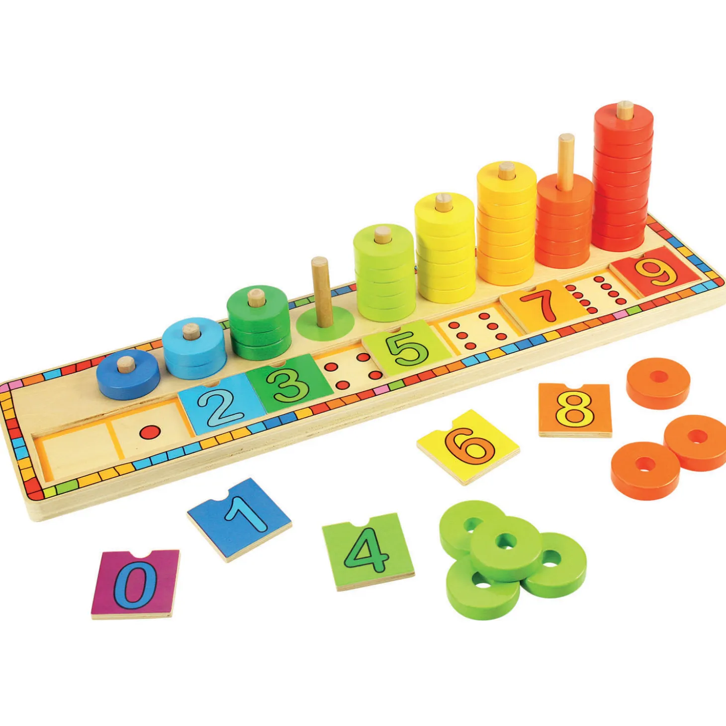 Bigjigs Houten Leerspel Tellen, 55dlg.