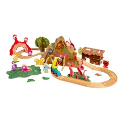 Bigjigs Houten Monster Treinset, 50dlg.