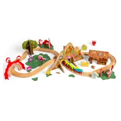 Bigjigs Houten Monster Treinset, 50dlg.