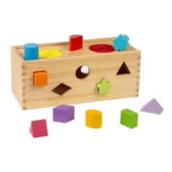 Bigjigs Houten Mystery box Vormenstoof, 10dlg.