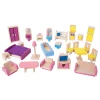 Bigjigs Houten Poppenhuis Meubels, 27dlg.