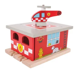 Bigjigs Houten Rails - Brandweerkazerne