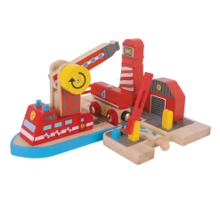Bigjigs Houten Rails - Brandweerhaven