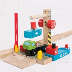 Bigjigs Houten Rails - Container Scheepswerf