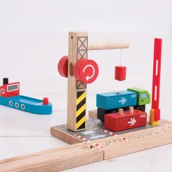 Bigjigs Houten Rails - Container Scheepswerf