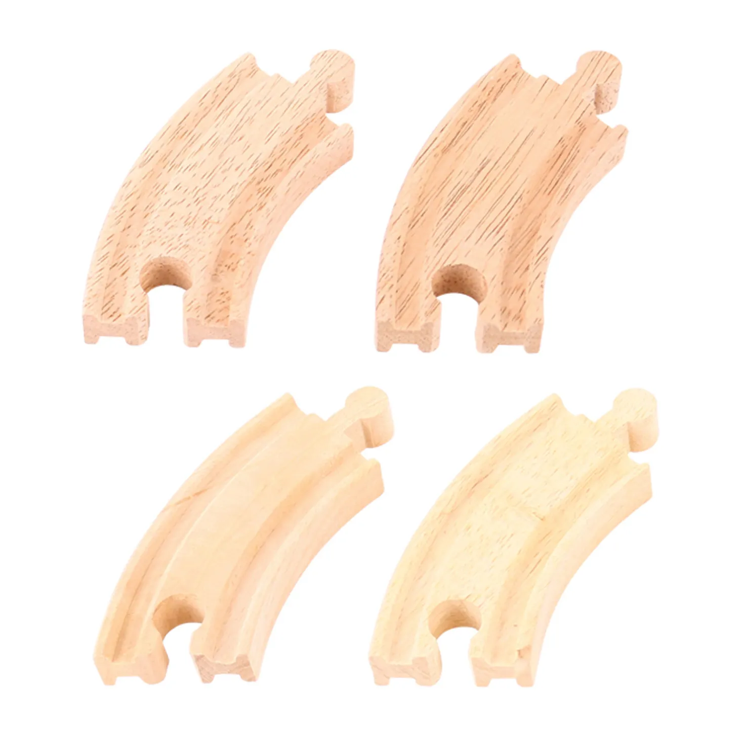 Bigjigs Houten Rails - Korte Bochten, 4st.