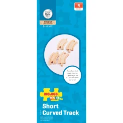 Bigjigs Houten Rails - Korte Bochten, 4st.